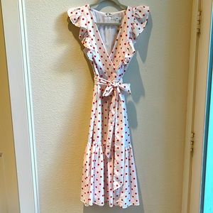 Nordstrom 1901 brand ruffle dress. Red polka dot size 6. Worn 1 time.